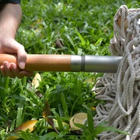 Parasol de jardin en macramé de luxe personnalisé, parasol de plage en bois à franges blanches avec glands pour hôtels et cours