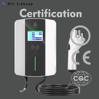 Nouvelle station de recharge pour véhicules électriques Z6C 7KW/9.6KW/12KW avec écran LCD, utilisation commerciale et domestique, IP55/IP65, chargeur de voiture électrique, norme américaine