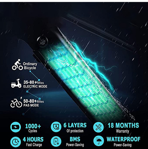 Batería de Repuesto para Bicicleta Eléctrica de 36v 48v 13Ah 14Ah 15Ah 17.5Ah 30A, Baterías de Litio Venzo CHINTONE Hidoes YIFEI EBIKE <span class=keywords><strong>HIMO</strong></span> <span class=keywords><strong>C26</strong></span> - Product Image 6