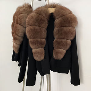 OFTBUY Maglione in Vera Pelliccia di Volpe Lavorato a Maglia per <span class=keywords><strong>Donna</strong></span>, Cardigan, Maglioni, Pullover Autunno Inverno, Moda Coreana per Signore - Product Image 4