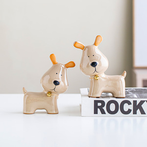 Figura de Cachorro de Porcelana, Linda Decoración de Escritorio, Almacenamiento de Llaves para Sala de Estar y Entrada, Regalo Artesanal - Product Image 3