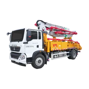 HB22V 브랜드의 새로운 콘크리트 기계 22m 수입 유압 시스템과 트럭 장착 콘크리트 펌프