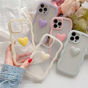 Funda de Teléfono con Líneas Onduladas de Corazón 3D para <span class=keywords><strong>iPhone</strong></span> 16, <span class=keywords><strong>iPhone</strong></span> 11, 12, 14, 13 Pro Max, 15 Plus, XR, X, XS Max, 7, 8, <span class=keywords><strong>SE2022</strong></span>, 2020, Funda Suave - Product Image 1