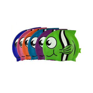Casquette <span class=keywords><strong>de</strong></span> <span class=keywords><strong>bain</strong></span> imperméable pour sports aquatiques, joli, dessin animé amusant, bon marché, impression <span class=keywords><strong>de</strong></span> poissons, pour enfants, pour <span class=keywords><strong>club</strong></span> <span class=keywords><strong>de</strong></span> natation, cadeaux promotionnels - Product Image 1