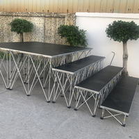 Escenario Móvil de Aleación de Aluminio, Adecuado para Bodas y Fiestas, con Torre de Sonido Integrada y Sistema de Sonido Line Array