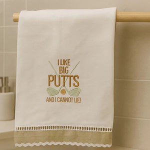 Toalla de Lino para Invitados con Diseño de Golf, Divertida Toalla de Mano para Golfistas, Toalla Absorbente de Lino y Algodón para Baño y Cocina - Product Image 3