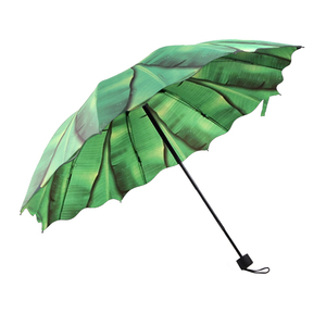 Parapluie portable Sun Rain 3 Fold Parapluie extérieur imprimé bananier unique pour cadeaux fantaisie - Product Image 5