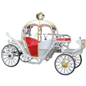 Belle couronne de Noël citrouille mariage calèche électrique/chariot de cheval de princesse électrique à vendre