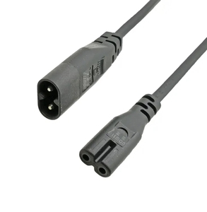 Connecteur 250V 2.5A C7 à C8 IEC <span class=keywords><strong>60320</strong></span> 0.3m/1.5m câble d'alimentation d'extension de couleur blanc/noir - Product Image 1