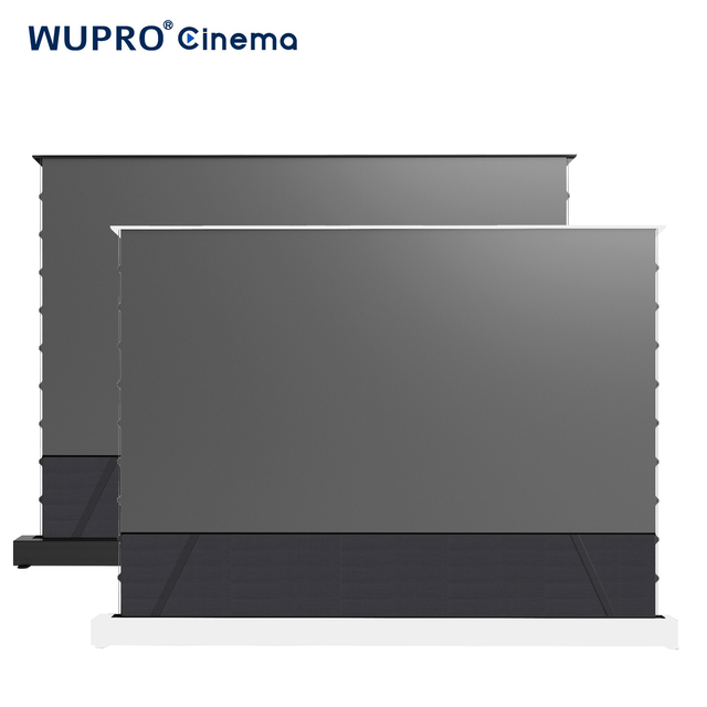 For 72-120inch ALR 94% Anti Light Floor Rising Screen 16:9 10mm Narrow Bezel Portable Home Cinema Electric Projection Screen