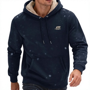 Sudadera con Capucha para Hombre, Forro Polar, Estilo Casual de Invierno, Corte Regular, 100% Algodón, Logotipo Frontal, Transpirable - Product Image 2