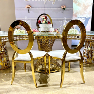 Boda al por mayor Washington apilable evento muebles Silla de acero inoxidable con cojines - Product Image 1
