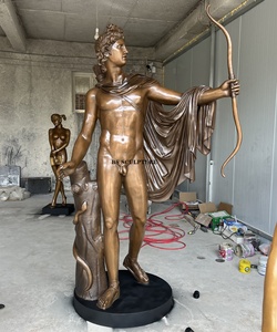 รูปปั้นอะพอลโลขนาดเท่าคนจริง ทำจากทองสัมฤทธิ์ สำหรับตกแต่งภายนอกอาคาร  รูปปั้นเทพเจ้าในตำนานกรีก - Product Image 1