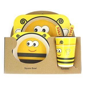 Factory Directly 5pcs Cute Animal Design Children Tableware <strong>Set</strong> Bamboo Fiber Kid Dinnerware <strong>Plate</strong> <strong>Set</strong> <strong>Picnic</strong> <strong>Plate</strong> <strong>Set</strong> - Product Image 2
