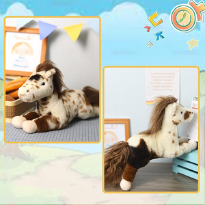 V398 Vente en gros <span class=keywords><strong>d</strong></span>'usine, Peluche cheval tacheté de 15 pouces, Douce et adorable, Idéal comme cadeau <span class=keywords><strong>d</strong></span>'<span class=keywords><strong>anniversaire</strong></span> ou de Noël - Product Image 4