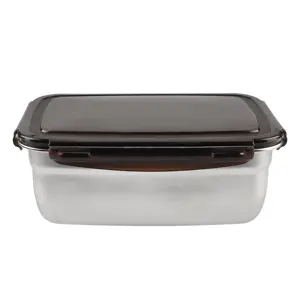 不锈钢储物盒带PP盖保鲜食品包装容器混合食品盒