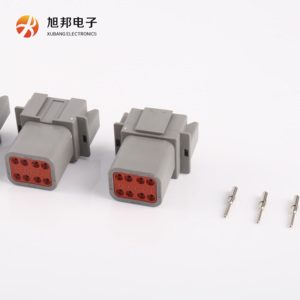 DEUTSCH DT04-8P 8P オスプラグ端子 ワイヤーハーネスアセンブリ 自動車用 PA66GF30ハウジング 真鍮接点 12A 12V コネクタ グレー - Product Image 3