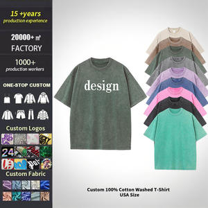 T-Shirt Oversize Pesante TopSeller, Magliette in Cotone Spesso con Lavaggio Acido per Uomo, Personalizzabili Vintage in Bulk 230Gsm - Product Image 1