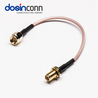 Connecteur SMA femelle traversant le panneau vers connecteur SMA mâle avec câble RG316, 50 ohms, 6 GHz