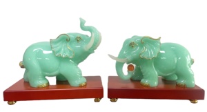 Un paio di decorazioni del ristorante del salotto decorazioni regalo di nozze buona fortuna resina artigianato statua di buona fortuna - Product Image 2