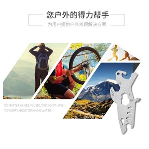 Outdoor Multi Tool Card Shark Shape Stainless Steel Wrench Bottle Opener Screwdriver Repair Camping Outdoor Use - Product Image 3