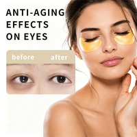 Masque pour les yeux en hydrogel de collagène OEM avec acide hyaluronique, patchs anti-âge pour les cernes et les poches sous les yeux