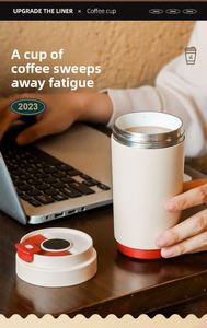 Wholesale Ceramic Coating Interior Stainless Steel Insulated Water <b>Bottle</b> Vintage Portable Car Travel Mug Student Coffee Cup - Product Image 6