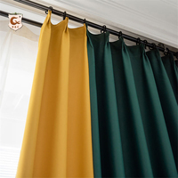 Cortina moderna de Color sólido para sala de estar, sombreado alto, ventanas