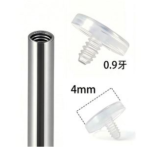 Piercings de acrílico para cartílago, Piercings para el oído, Accesorios de piercing con rosca externa, Piercings transparentes invisibles para labio - Product Image 2