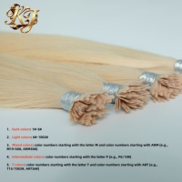 Extensions de cheveux humains Remy à pointe plate en kératine vierge européenne OEM, double épaisseur, micro-liens, pointes pleines