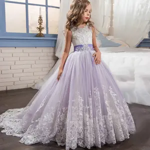 Big Girl Party Frocks Children Clothes Smocked Children's Clothing Boutique Kids Ball Gowns LP-231