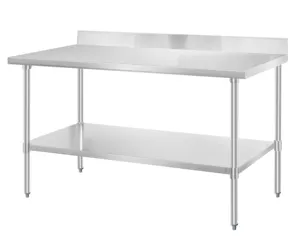 Factory Direct Hot Sale Commercial Knocked-down Stainless Steel Prep Table With Undershelf