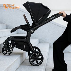 Poussette de luxe 3 en 1 LandLeopard 0-36 mois, suspension de la structure, inversion à une touche, pliage à un bouton, certifiée EN1888-2 - Product Image 1