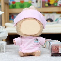 Nouvel ensemble d'uniformes de docteur rose, tenue d'infirmière avec chapeau et masque, vêtements pour mini-poupée en peluche, accessoires de mode pour poupées