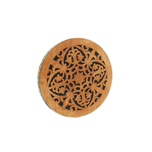 Tambour à main en bois naturel de 8 pouces, instrument de musique ethnique de percussion pour la thérapie sonore, la méditation et la relaxation - Product Image 2