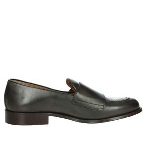 Mocassins pour homme Kebo en cuir noir à double boucle, chaussures habillées - Product Image 4