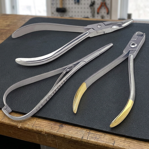Dental Surgical <b>Pliers</b> <b>Set</b> Silver Knurled Grip Manual Class I Instruments - Product Image 5