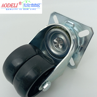 Multi Specification Universal Antistatic Plomb Casters Double Wheel TPR Wheel Twin Wheel Furniture Castor