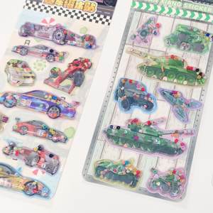 <span class=keywords><strong>3D</strong></span> Die Cut Pop Transparent Vinyle PVC Dessin Animé Shaker Eau Facile Enlever Décoration de La Maison Réutilisable Écologique Autocollants Imperméables - Product Image 1