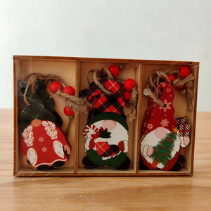 <b>Christmas</b> Supplies American Home Decoration <b>Props</b> Painted Cute Gnome Wooden Pendant <b>Christmas</b> Gift - Product Image 6