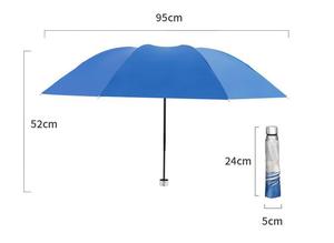 Parapluie Pliant de Luxe pour Homme et Femme, 7 Os, Couleurs Unies, Ensoleillé, Forte, Pluvieux, Grande Ombre, Coupe-Vent - Product Image 6