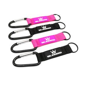 Llavero promocional y mosquetón Llavero de metal personalizado con correa de logotipo de <span class=keywords><strong>nylon</strong></span> Mosquetón de sublimación Llavero con clip - Product Image 1