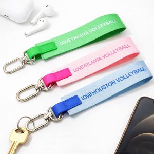 Porte-clés en nylon durable et écologique avec impression sur soie personnalisée, sac à main pour poignet avec mousqueton, cordon pour une utilisation quotidienne - Product Image 1