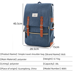 Mochila para Portátil Inteligente de Viaje, Impermeable, de Nailon, con Puerto USB, Unisex, para Niños - Product Image 4