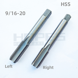 Tarauds à filetage droit HSS UNEF 9/16-20 standard pour manivelle de vélo, gauche et droite, pour l'installation des vis de pédale - Product Image 2