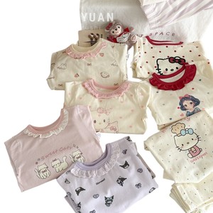 Tongxingyuan Girls Pajamas Set Cotton Cartoon Print Soft Breathable Sleepwear For Kids Size 90 100 110 120 130 140 - Product Image 5