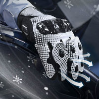 Gants de motocross tout-terrain respirants personnalisés, compatibles écran tactile, en cuir rose et noir, tissu technique pour VTT