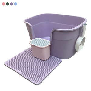 Nhựa Cao Cấp Thân Thiện Với Môi 85L Không Gian Lớn Kép Bàn Đạp Hoàn Toàn Đóng Dễ Dàng Làm Sạch Vật Nuôi Mèo Hộp Rác Nhà Vệ Sinh Thùng Rác Có Thể Khóa - Product Image 2