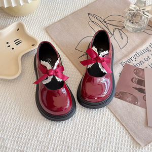Chaussures montantes Princesse pour filles, respirantes, en PU, avec fermeture auto-agrippante, motif uni, chaussures de <span class=keywords><strong>marche</strong></span>, mode printemps, chaussures de fête - Product Image 5