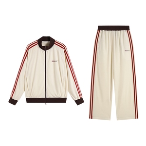 Custom Streetwear Manufacturer Trendy Sports Set American-Style Casual Stand-Collar Velvet Jacket and Pants Outfit Complete <strong>Look</strong> - Product Image 3